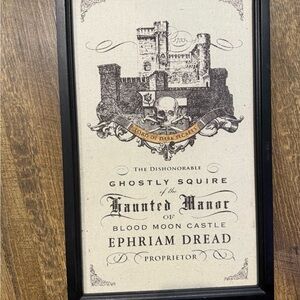 Haunted Manor Wall Art - Black and White